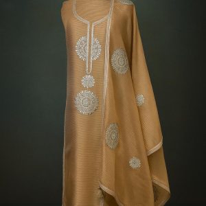 Noor-E-Gota – Peach Tissue Elegance Unstitched Suit