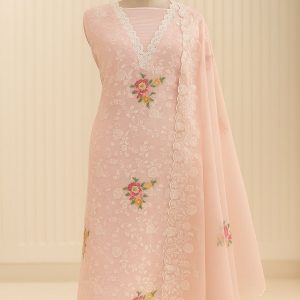 Gulaabo Nazakat - Pink Kota Unstitched Suit