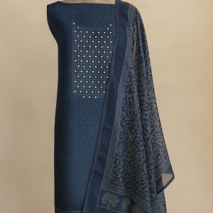Neelkamal - The Royal Blue Tissue Unstitched Suit