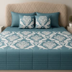 Peacock Royale Quilted Bedcover