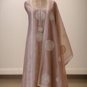 Noor-E-Gota – Pink Tissue Elegance Unstitched Suit