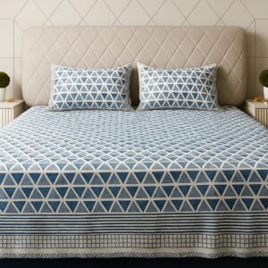 Triangles Prints Cotton Bedsheet