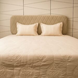 Embroidered Flower Bedcover