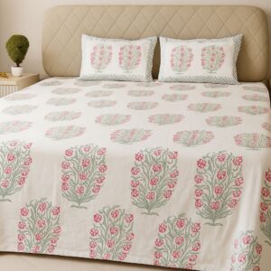 Cotton Block Print Bedsheet