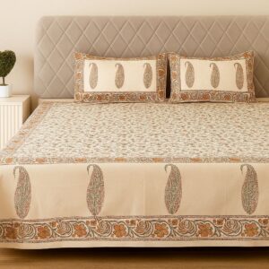 Cotton Block Print Bedsheet