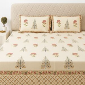 Cotton Block Print Bedsheet